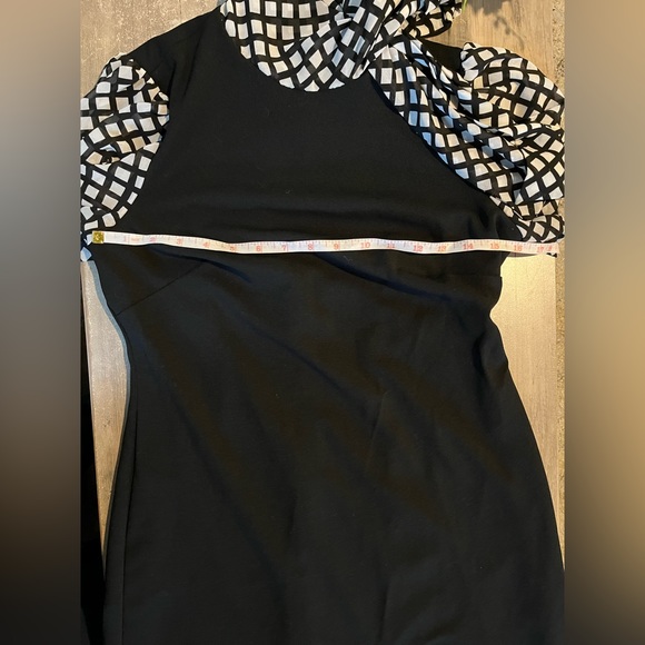 Calvin Klein Long Sleeve Mock Tie Neck Mini Dress Size 8 - Picture 5 of 9